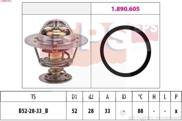 EPS 1.880.412 - Termostats, Dzesēšanas šķidrums ps1.lv