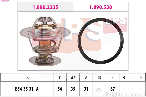 EPS 1.880.434 - Termostats, Dzesēšanas šķidrums ps1.lv