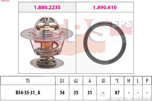 EPS 1.880.435 - Termostats, Dzesēšanas šķidrums ps1.lv