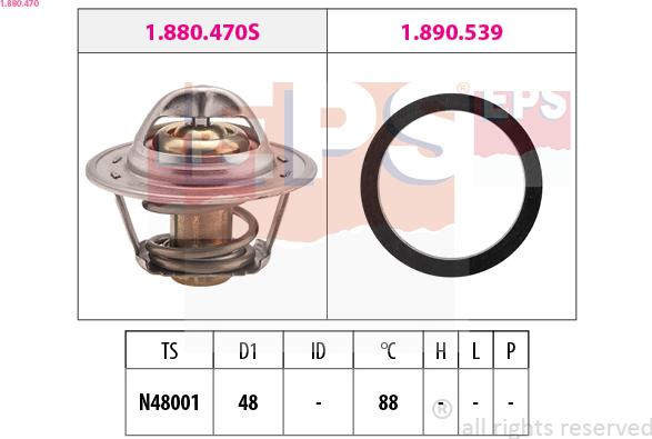 EPS 1.880.470 - Termostats, Dzesēšanas šķidrums ps1.lv