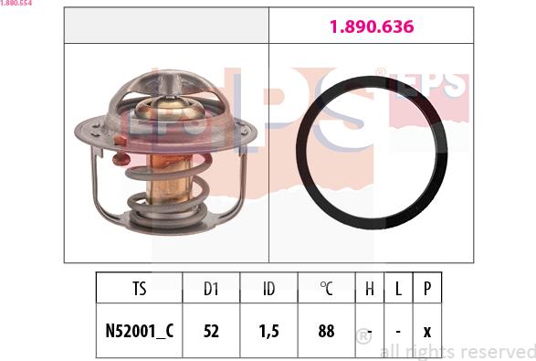 EPS 1.880.554 - Termostats, Dzesēšanas šķidrums ps1.lv