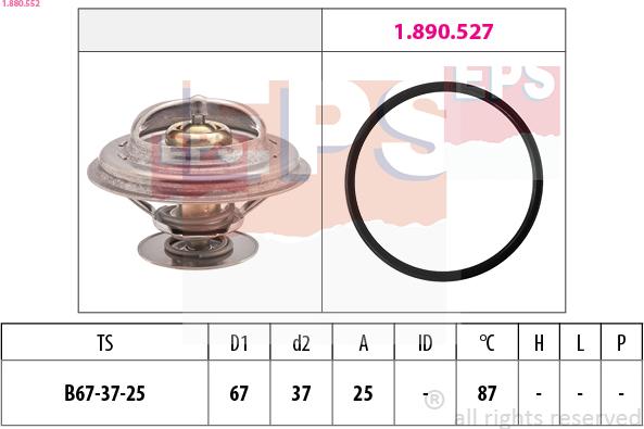 EPS 1.880.552 - Termostats, Dzesēšanas šķidrums ps1.lv