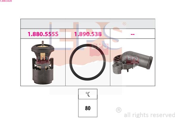 EPS 1.880.562K - Termostats, Dzesēšanas šķidrums ps1.lv