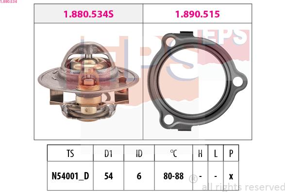 EPS 1.880.534 - Termostats, Dzesēšanas šķidrums ps1.lv