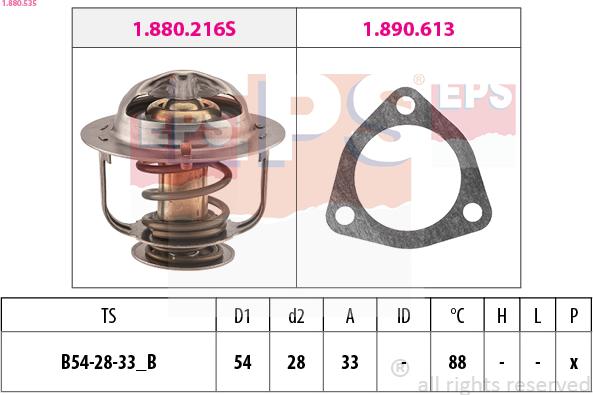 EPS 1.880.535 - Termostats, Dzesēšanas šķidrums ps1.lv