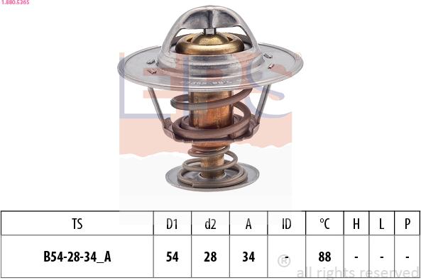 EPS 1.880.536S - Termostats, Dzesēšanas šķidrums ps1.lv