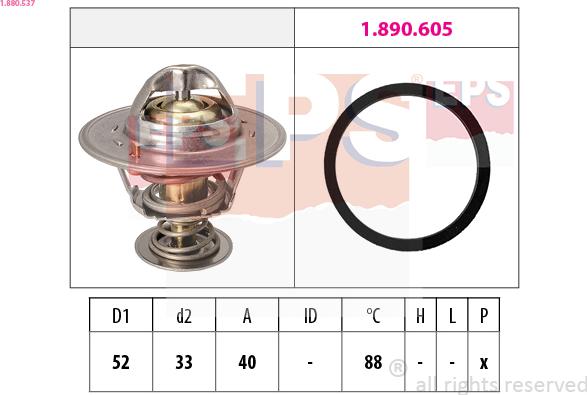 EPS 1.880.537 - Termostats, Dzesēšanas šķidrums ps1.lv