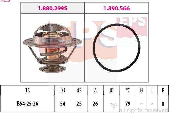 EPS 1.880.525 - Termostats, Dzesēšanas šķidrums ps1.lv