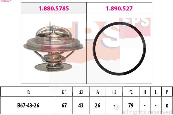 EPS 1.880.577 - Termostats, Dzesēšanas šķidrums ps1.lv