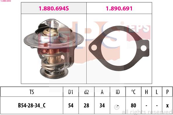 EPS 1.880.694 - Termostats, Dzesēšanas šķidrums ps1.lv