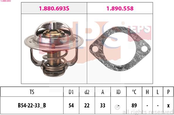 EPS 1.880.693 - Termostats, Dzesēšanas šķidrums ps1.lv