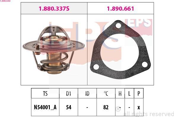 EPS 1.880.644 - Termostats, Dzesēšanas šķidrums ps1.lv