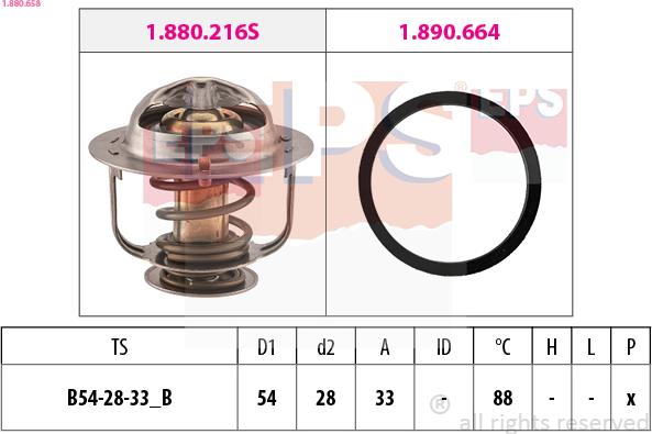 EPS 1.880.658 - Termostats, Dzesēšanas šķidrums ps1.lv