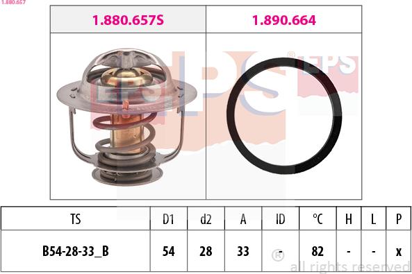 EPS 1.880.657 - Termostats, Dzesēšanas šķidrums ps1.lv