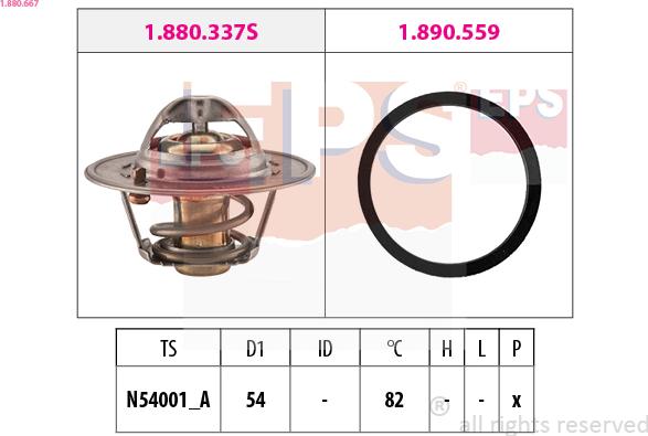 EPS 1.880.667 - Termostats, Dzesēšanas šķidrums ps1.lv