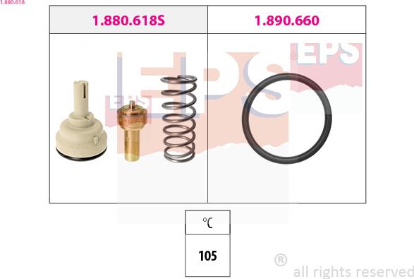 EPS 1.880.618 - Termostats, Dzesēšanas šķidrums ps1.lv