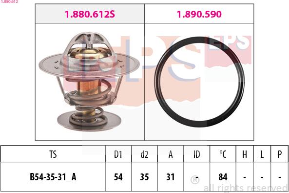 EPS 1.880.612 - Termostats, Dzesēšanas šķidrums ps1.lv