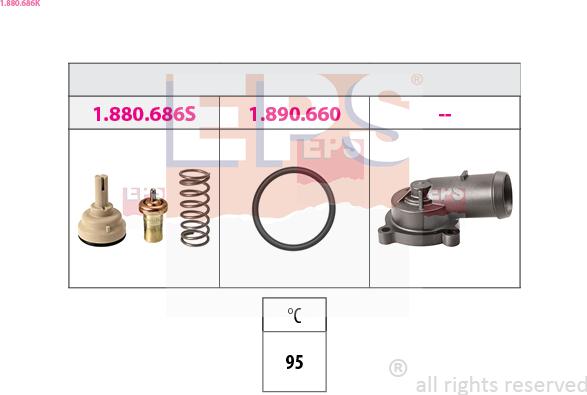 EPS 1.880.686K - Termostats, Dzesēšanas šķidrums ps1.lv