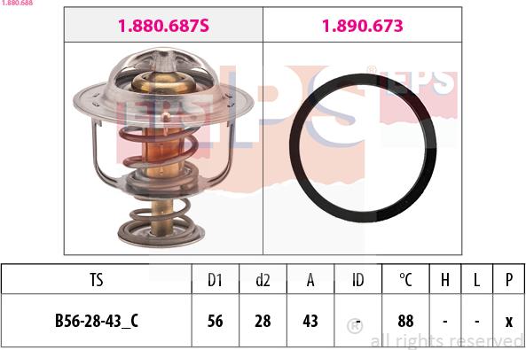 EPS 1.880.688 - Termostats, Dzesēšanas šķidrums ps1.lv