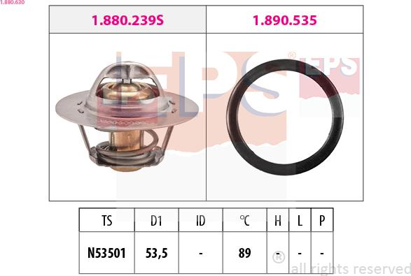 EPS 1.880.630 - Termostats, Dzesēšanas šķidrums ps1.lv