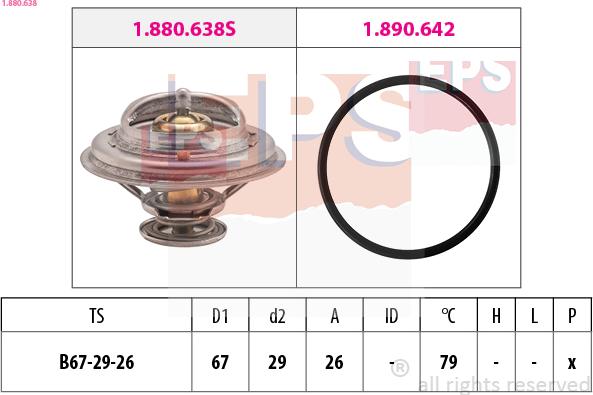 EPS 1.880.638 - Termostats, Dzesēšanas šķidrums ps1.lv