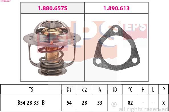 EPS 1.880.637 - Termostats, Dzesēšanas šķidrums ps1.lv