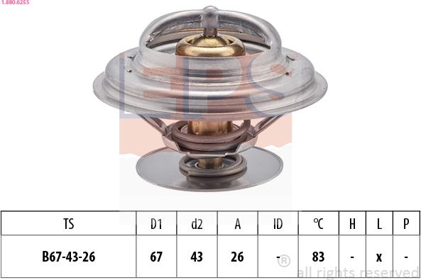 EPS 1.880.625S - Termostats, Dzesēšanas šķidrums ps1.lv