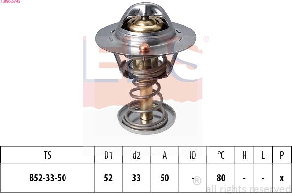 EPS 1.880.674S - Termostats, Dzesēšanas šķidrums ps1.lv