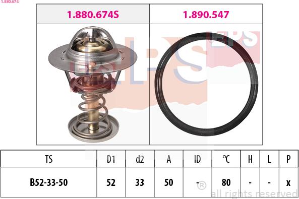 EPS 1.880.674 - Termostats, Dzesēšanas šķidrums ps1.lv