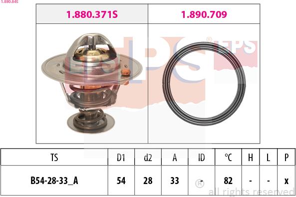 EPS 1.880.845 - Termostats, Dzesēšanas šķidrums ps1.lv