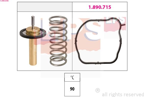 EPS 1.880.846 - Termostats, Dzesēšanas šķidrums ps1.lv