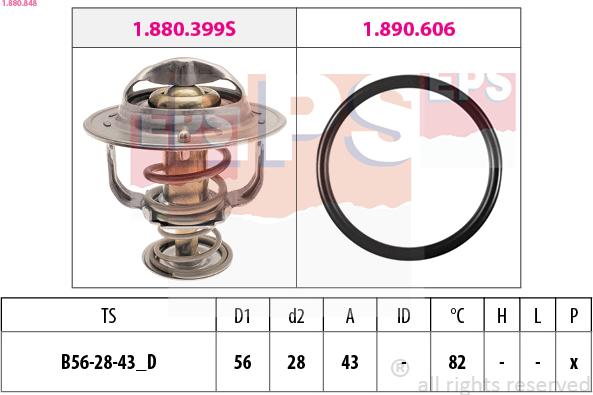 EPS 1.880.848 - Termostats, Dzesēšanas šķidrums ps1.lv