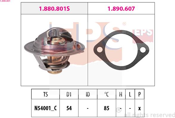 EPS 1.880.801 - Termostats, Dzesēšanas šķidrums ps1.lv