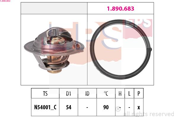 EPS 1.880.802 - Termostats, Dzesēšanas šķidrums ps1.lv