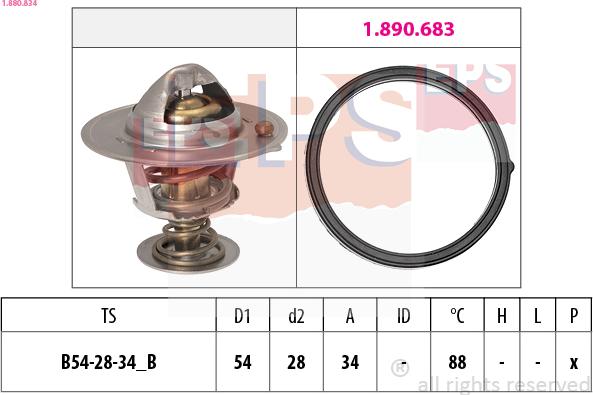 EPS 1.880.834 - Termostats, Dzesēšanas šķidrums ps1.lv