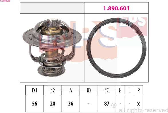 EPS 1.880.828 - Termostats, Dzesēšanas šķidrums ps1.lv