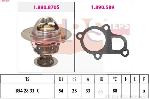 EPS 1.880.870 - Termostats, Dzesēšanas šķidrums ps1.lv