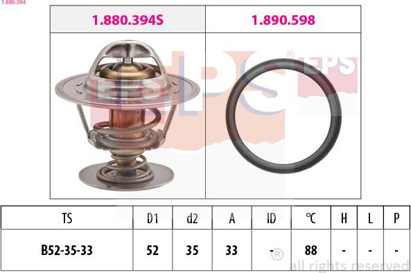 EPS 1.880.394 - Termostats, Dzesēšanas šķidrums ps1.lv