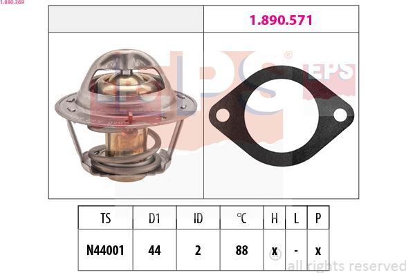 EPS 1.880.369 - Termostats, Dzesēšanas šķidrums ps1.lv