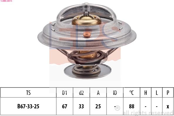 EPS 1.880.361S - Termostats, Dzesēšanas šķidrums ps1.lv