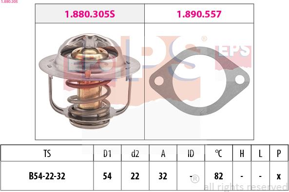 EPS 1.880.305 - Termostats, Dzesēšanas šķidrums ps1.lv