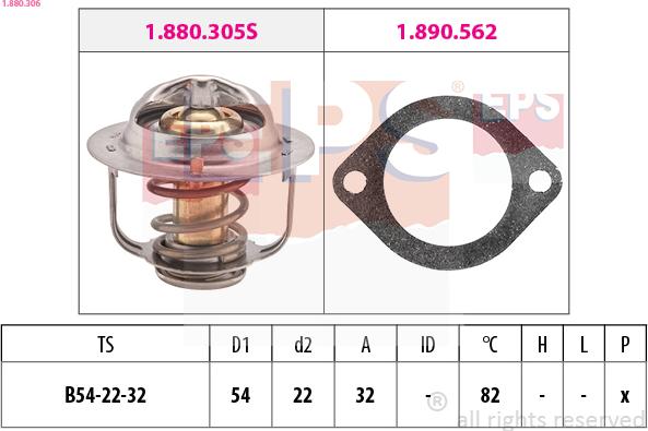 EPS 1.880.306 - Termostats, Dzesēšanas šķidrums ps1.lv