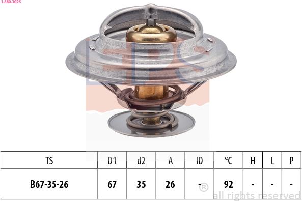 EPS 1.880.302S - Termostats, Dzesēšanas šķidrums ps1.lv