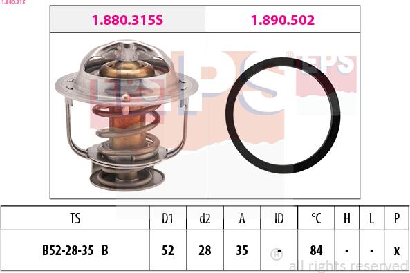 EPS 1.880.315 - Termostats, Dzesēšanas šķidrums ps1.lv