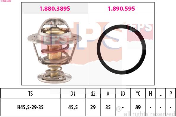 EPS 1.880.389 - Termostats, Dzesēšanas šķidrums ps1.lv