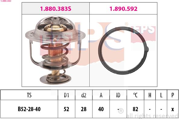 EPS 1.880.383 - Termostats, Dzesēšanas šķidrums ps1.lv