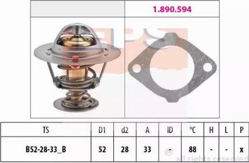 EPS 1.880.387 - Termostats, Dzesēšanas šķidrums ps1.lv