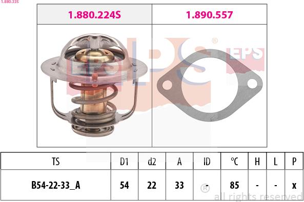 EPS 1.880.335 - Termostats, Dzesēšanas šķidrums ps1.lv