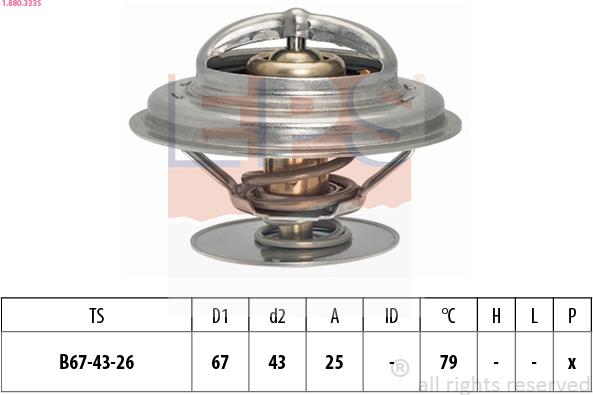 EPS 1.880.333S - Termostats, Dzesēšanas šķidrums ps1.lv