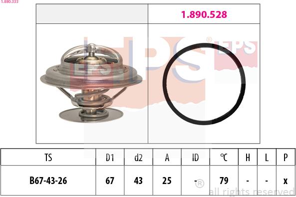 EPS 1.880.333 - Termostats, Dzesēšanas šķidrums ps1.lv